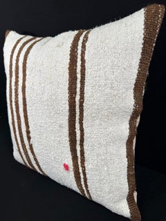 Turkish Hemp Pillow Cushion Natural Beige Brown Pillow Cushion Cover 24x24 #30358