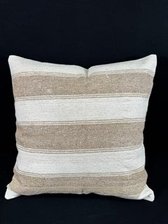 Turkish Hemp Pillow Cushion Natural Beige Brown Pillow Cushion Cover 24x24 #30368