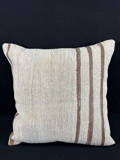 Turkish Hemp Pillow Cushion Natural Beige Brown Pillow Cushion Cover 24x24 #30369