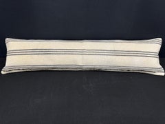 Turkish Hemp Pillow Cushion Natural Beige Gray Cushion Cover  12"x46" #30323