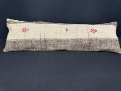 Turkish Hemp Pillow Cushion Natural Beige Gray Cushion Cover 14x45 #18019