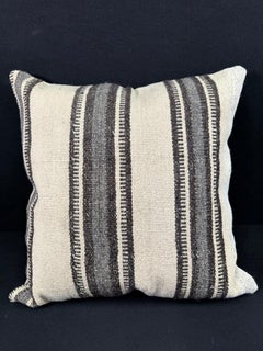 Turkish Hemp Pillow Cushion Natural Beige Gray Pillow Cushion Cover  24"x24" #30395
