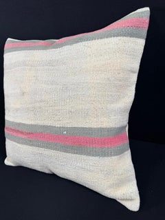 Turkish Hemp Pillow Cushion Natural Beige Pink Pillow Cushion Cover 24x24 #30363