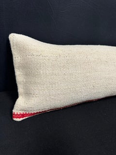 Turkish Hemp Pillow Cushion Natural Beige Red Cushion Cover  12"x46" #30330