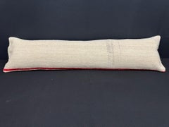 Turkish Hemp Pillow Cushion Natural Beige Red Cushion Cover  12"x46" #30330
