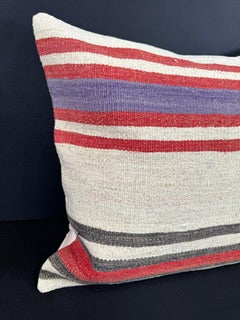 Turkish Hemp Pillow Cushion Natural Beige Red Cushion Cover  20"x20" #18152