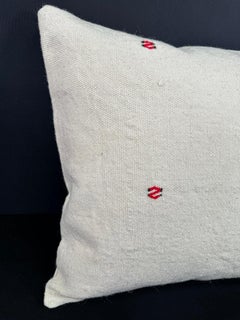 Turkish Hemp Pillow Cushion Natural Beige Red Cushion Cover 20x20 #18173
