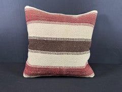 Kissenbezug aus türkischem Hanf, naturbeige-rot  20"x20" #30564