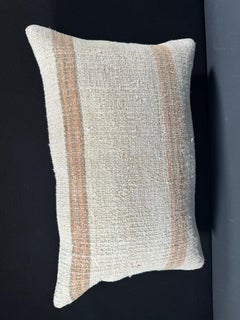 Kissenbezug aus türkischem Hanf, naturbeige, rostrot, 16" x 24" #30155
