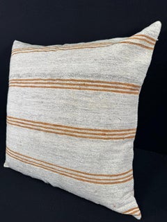 Turkish Hemp Pillow Cushion Natural Beige Rust Pillow Cushion Cover 24x24 #30340