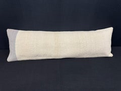 Turkish Hemp Pillow Cushion Natural Beige Sky Blue Cushion Cover 14x45 #18000
