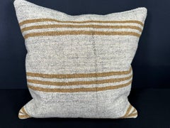 Turkish Hemp Pillow Cushion Natural Beige Yellow Cushion Cover  20"x20" #30630