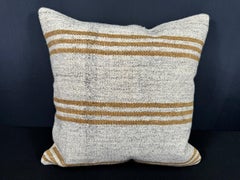 Turkish Hemp Pillow Cushion Natural Beige Yellow Pillow Cushion Cover 20x20 #30635