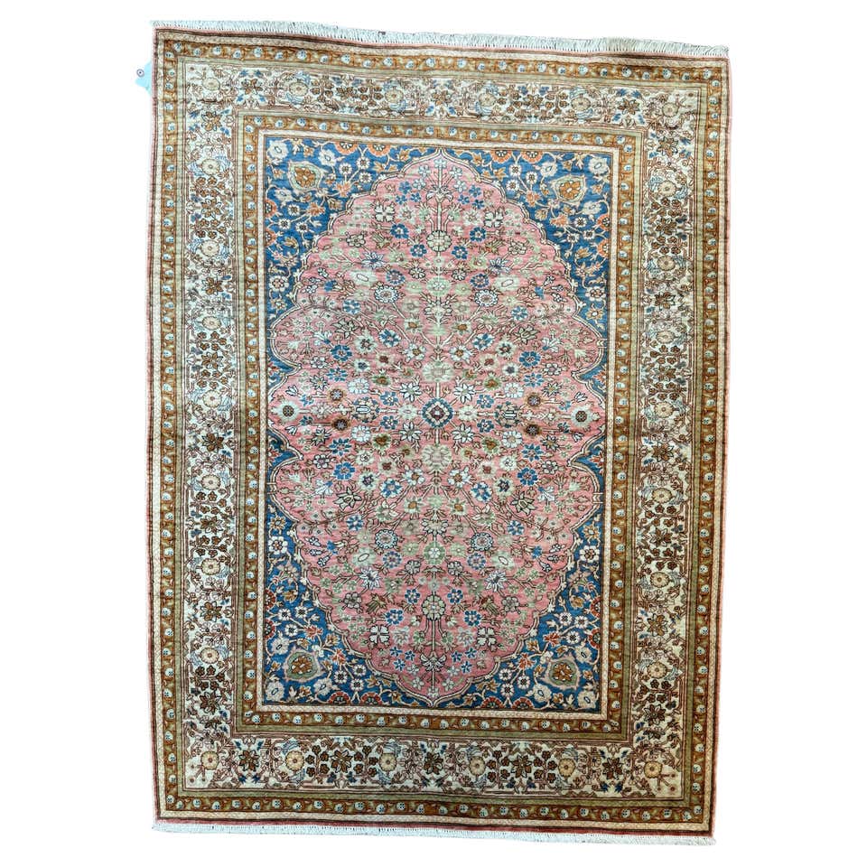 Signed All-Silk Turkish Hereke 'Flowers of the Seven Mountains' For ...