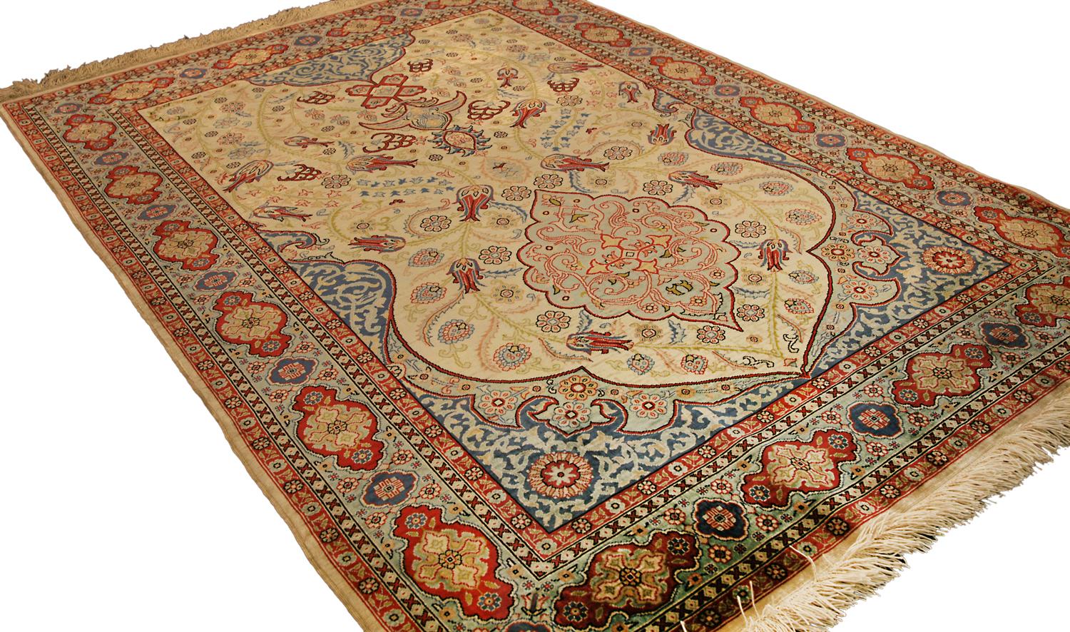 Other Turkish Hereke Silk Signed Extra Fine Rug, XXI Century For Sale