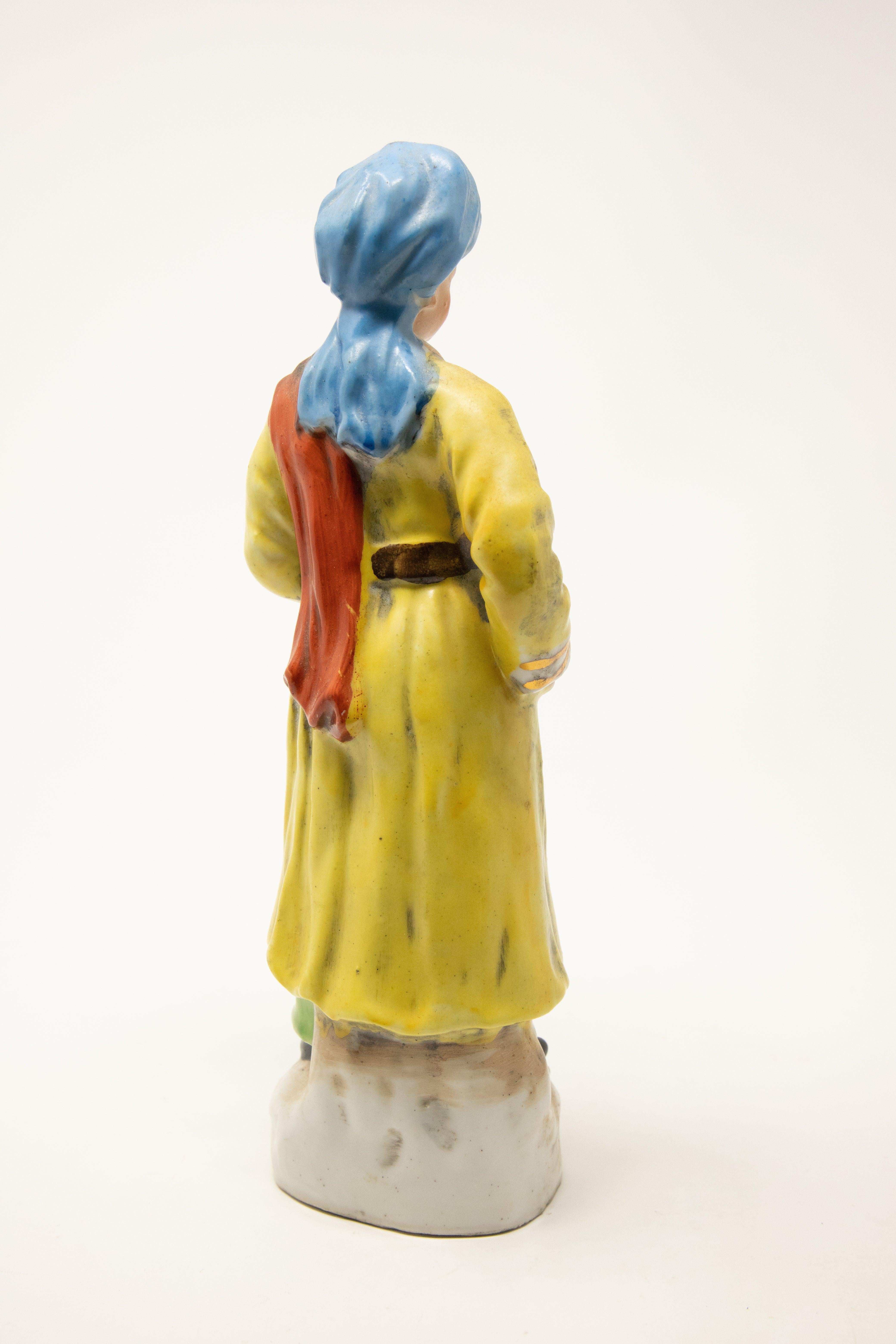 Hand-Crafted Turkish Inspired Figurine in Ottoman Garments For Sale