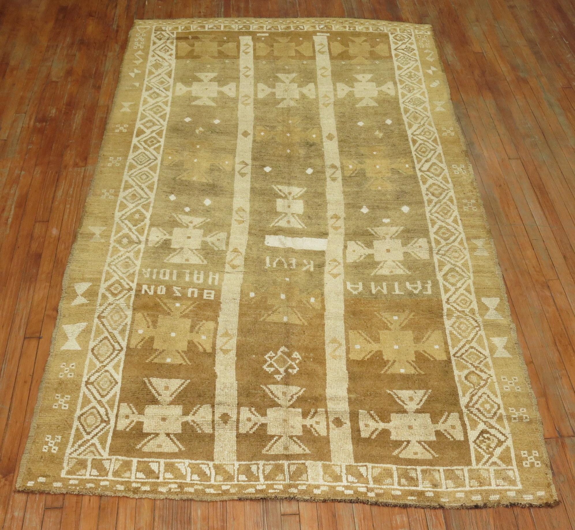 Zabihi Collection Turkish Kars Dowry Rug In Good Condition For Sale In New York, NY