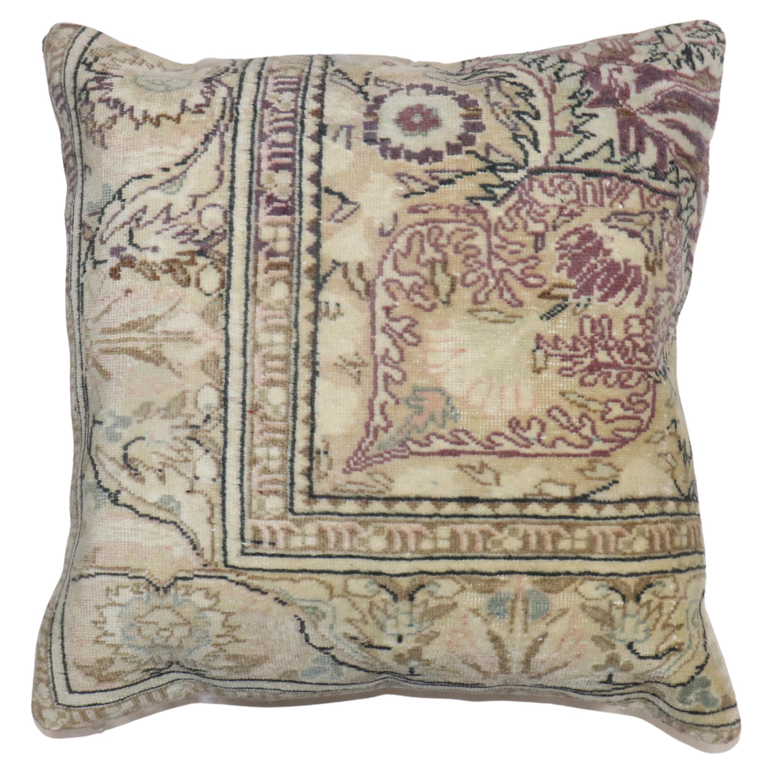 Turkish Kayseri Rug Pillow