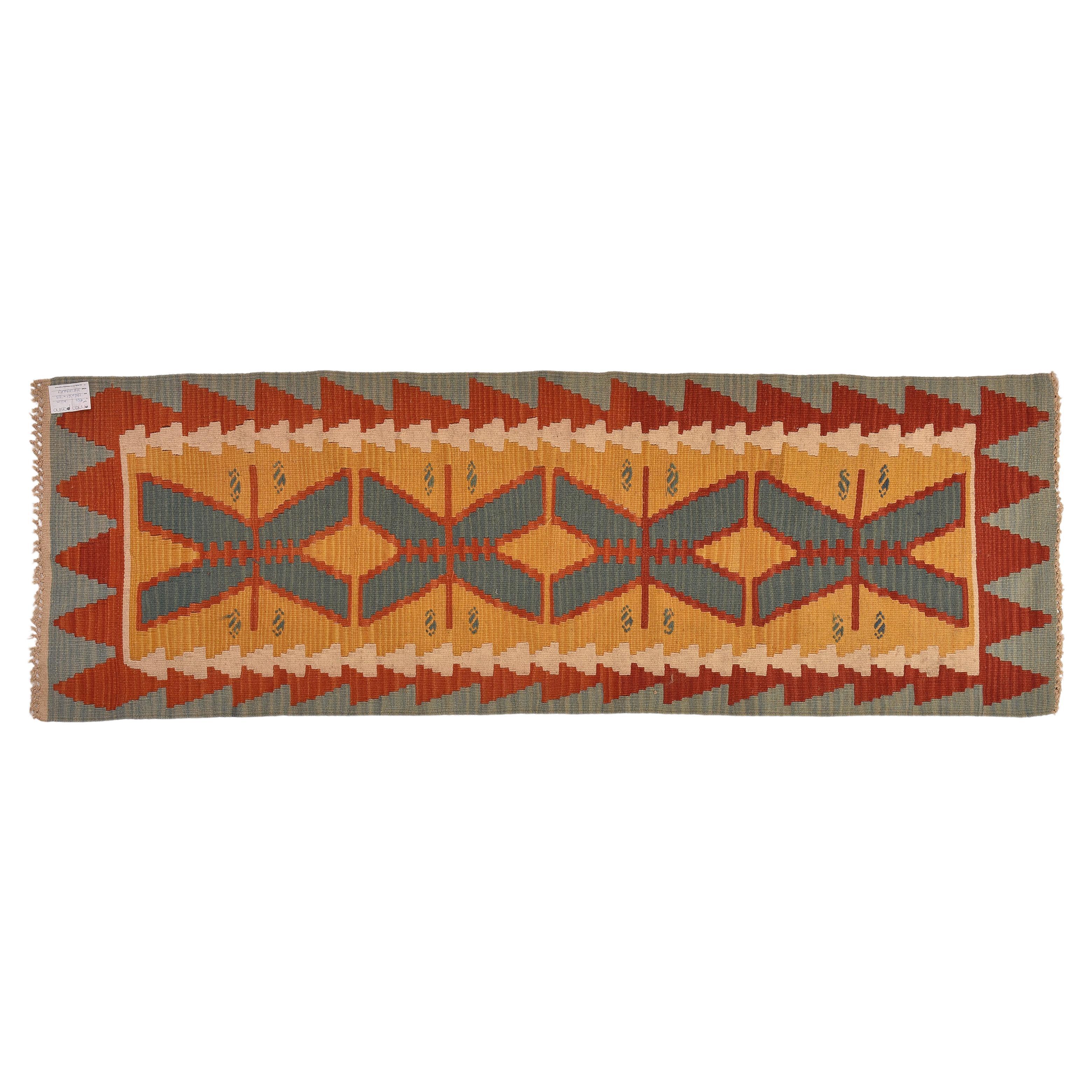 Pleasant kilim runner from the famous Keissary: best quality, beautiful colors, suitable for anywhere.
Good price, also.