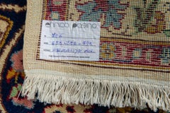 Turkish Hand-Knotted Kemaliyeh Carpet, Wool, Floral Design, 1958