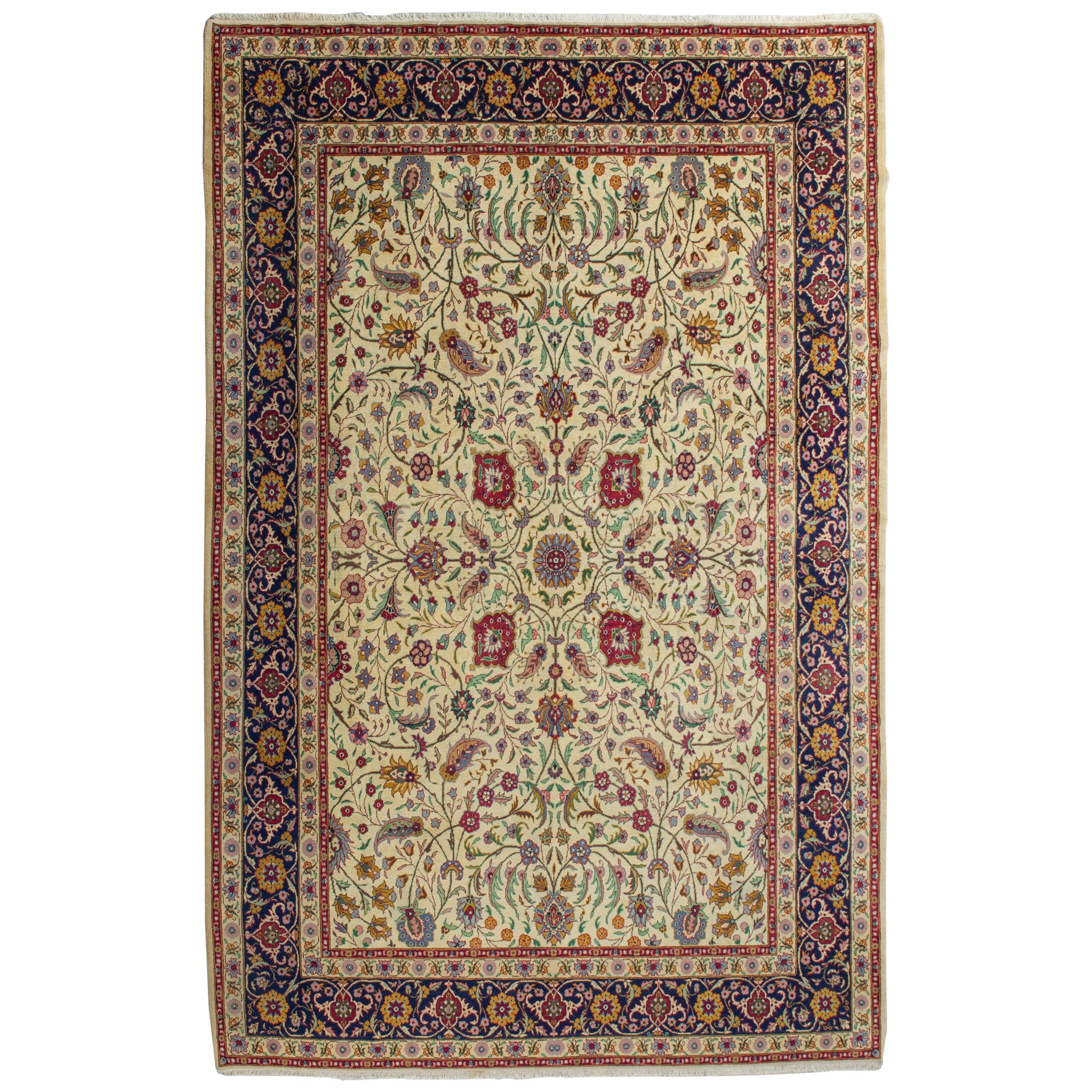 Turkish KEMALIYEH Dated Carpet For Sale