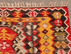 Turkish Kilim Flatweave Rug, 6' x 3' 5"