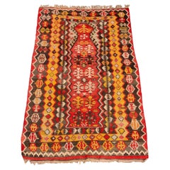 Turkish Kilim Flatweave Rug, 6' x 3' 5"
