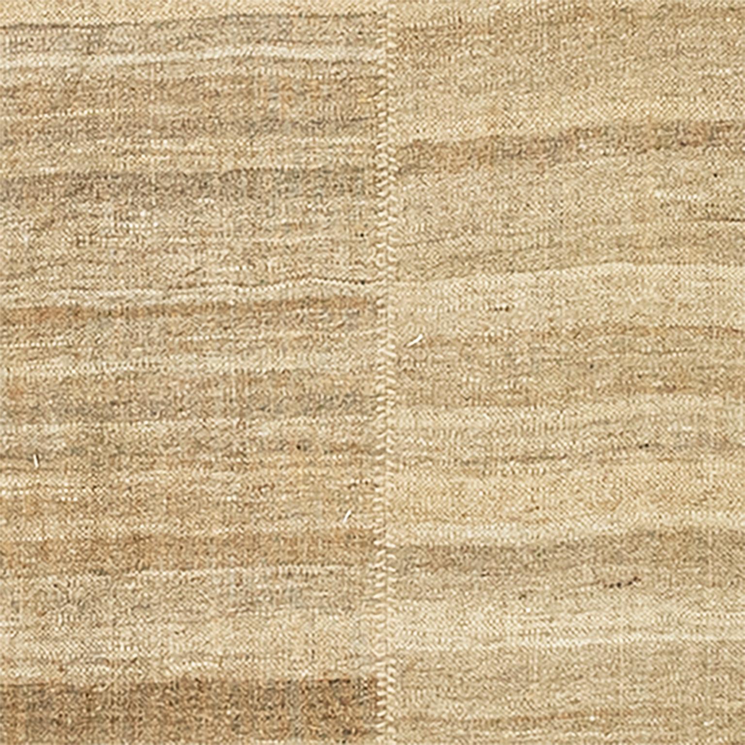 - Undyed natural wool
- Colors are beige, brown, camel, gray
- Vintage panels from 1940 are joined together to create one piece.