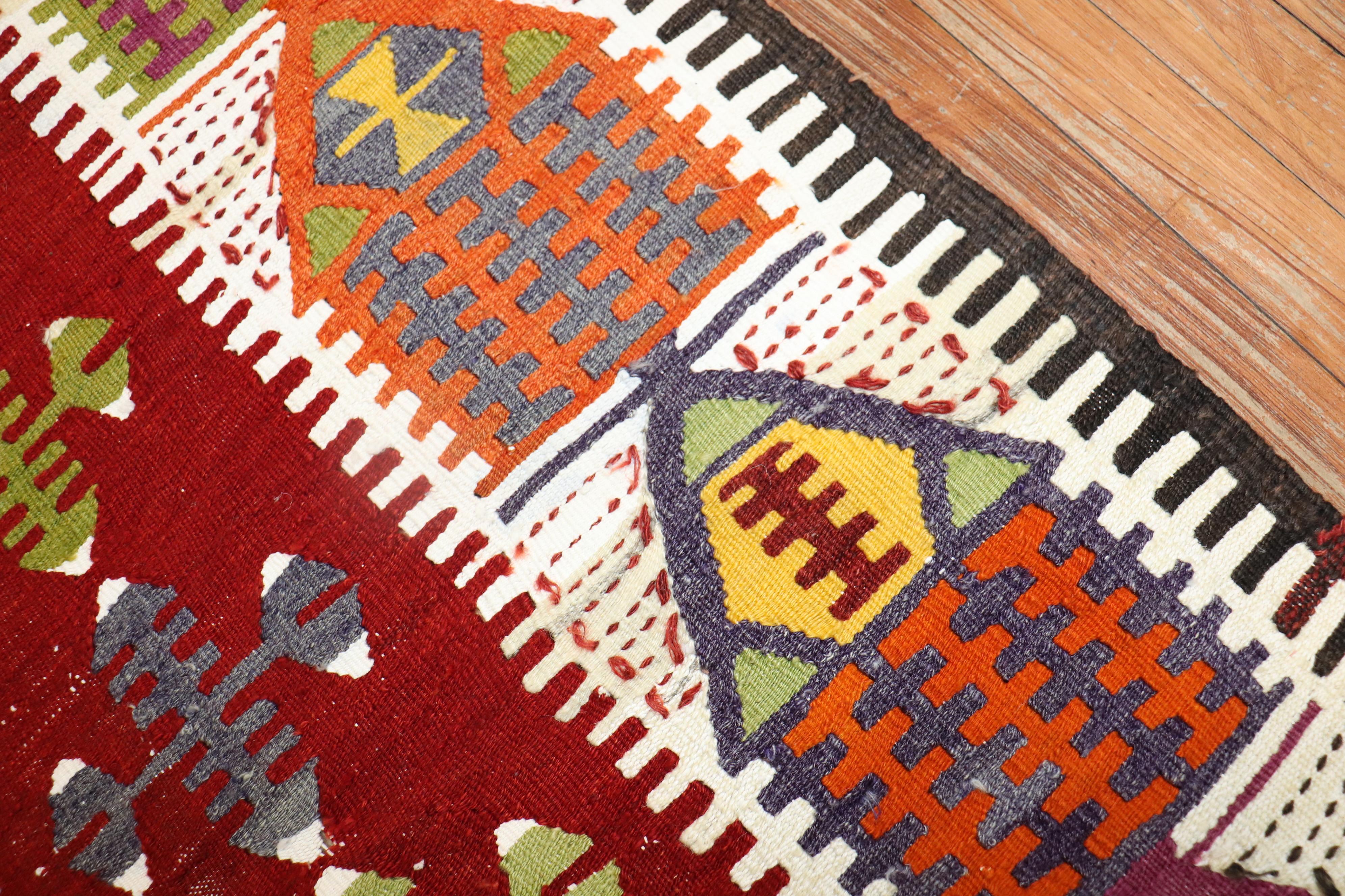 Hand-Knotted Turkish Kilim For Sale