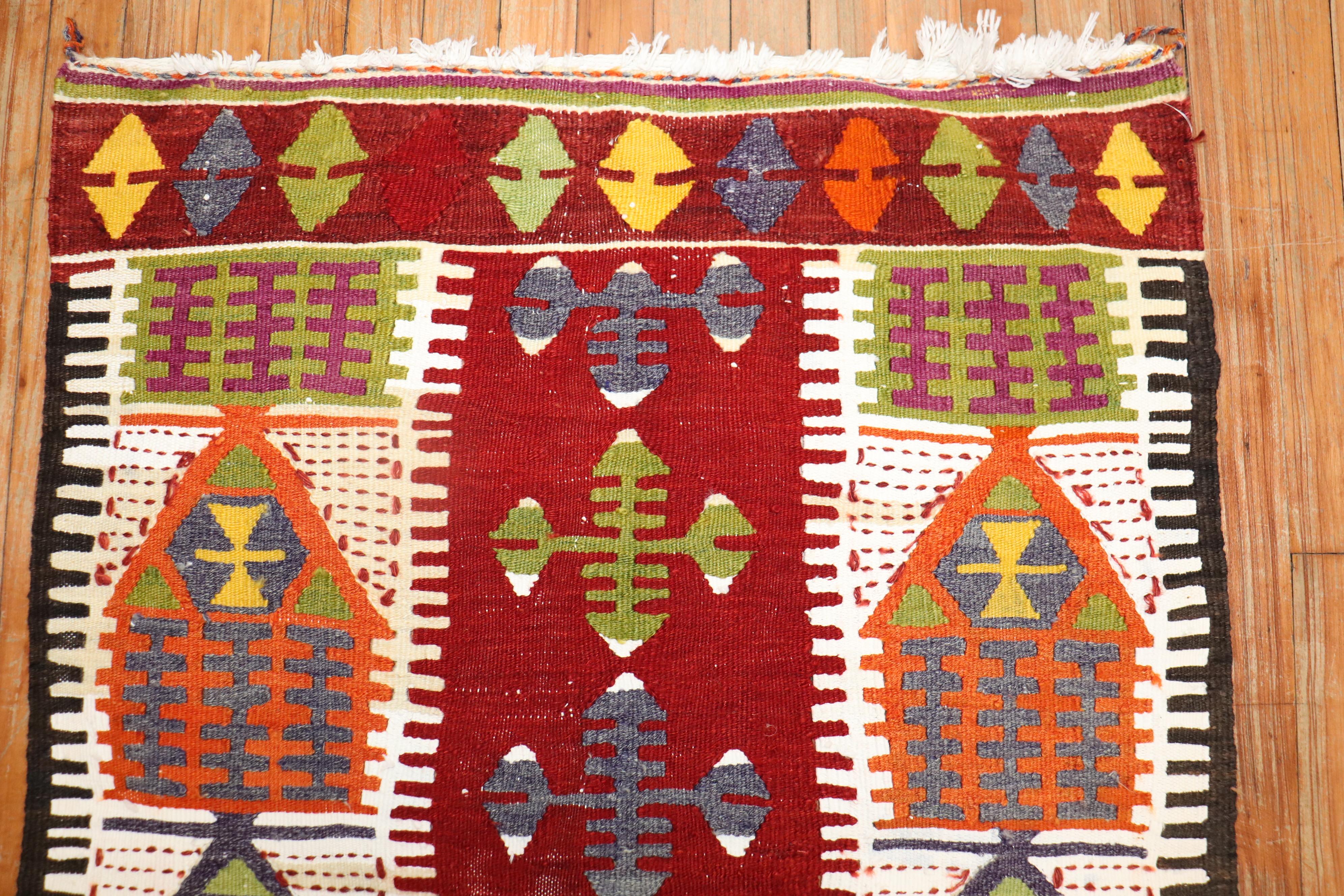 Turkish Kilim In Good Condition For Sale In New York, NY