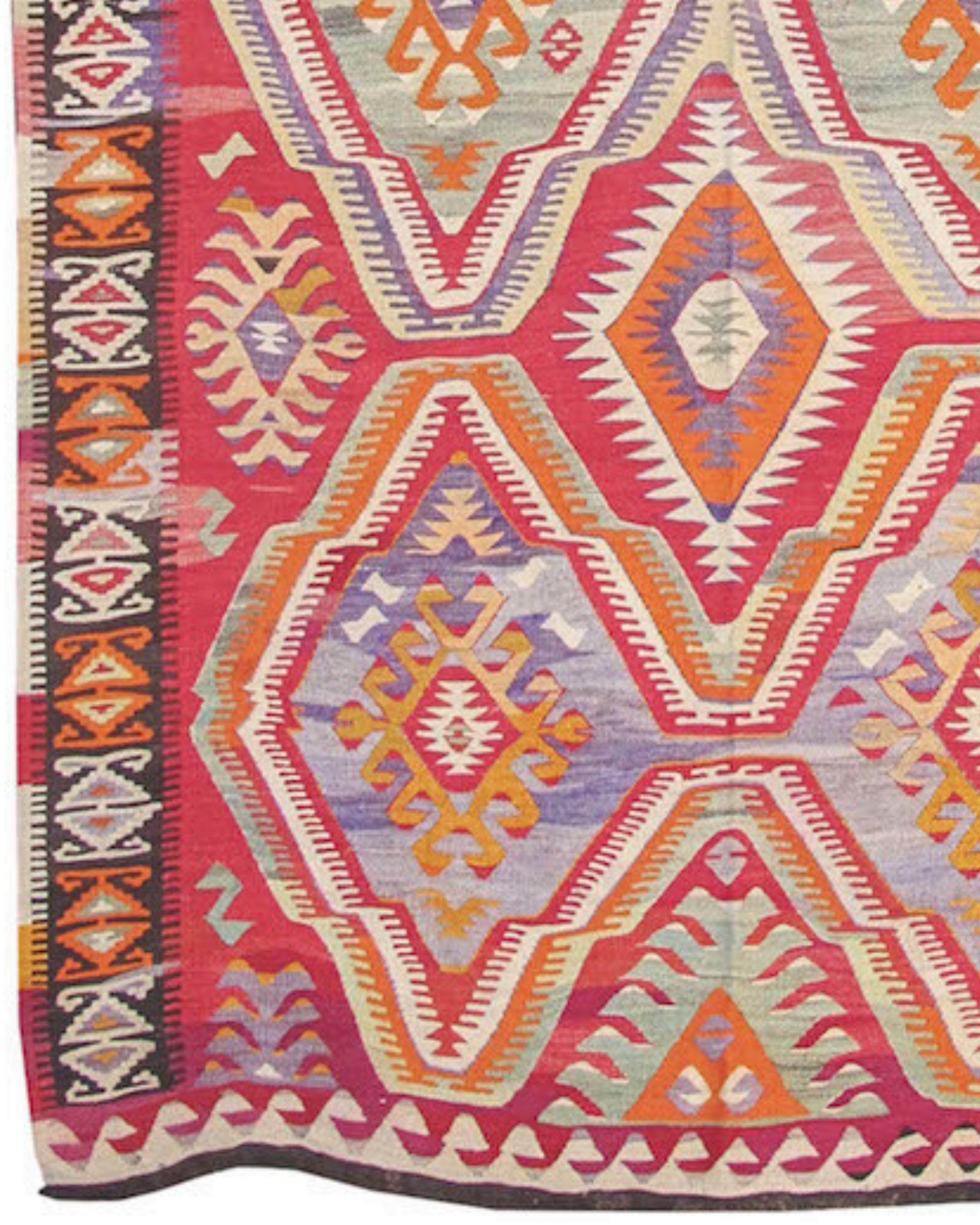 Antique Turkish Kilim, Late 19th Century In Excellent Condition For Sale In San Francisco, CA