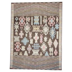 Kilim turc oriental tissé à la main à plat 3,30 m x 4,32 m #18561