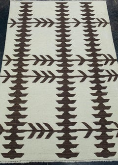 Kilim turco orientale, tessuto a mano a trama piatta, 91 cm x 137 cm #18160