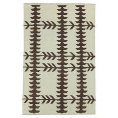 Kilim turco orientale, tessuto a mano a trama piatta, 91 cm x 137 cm #18160