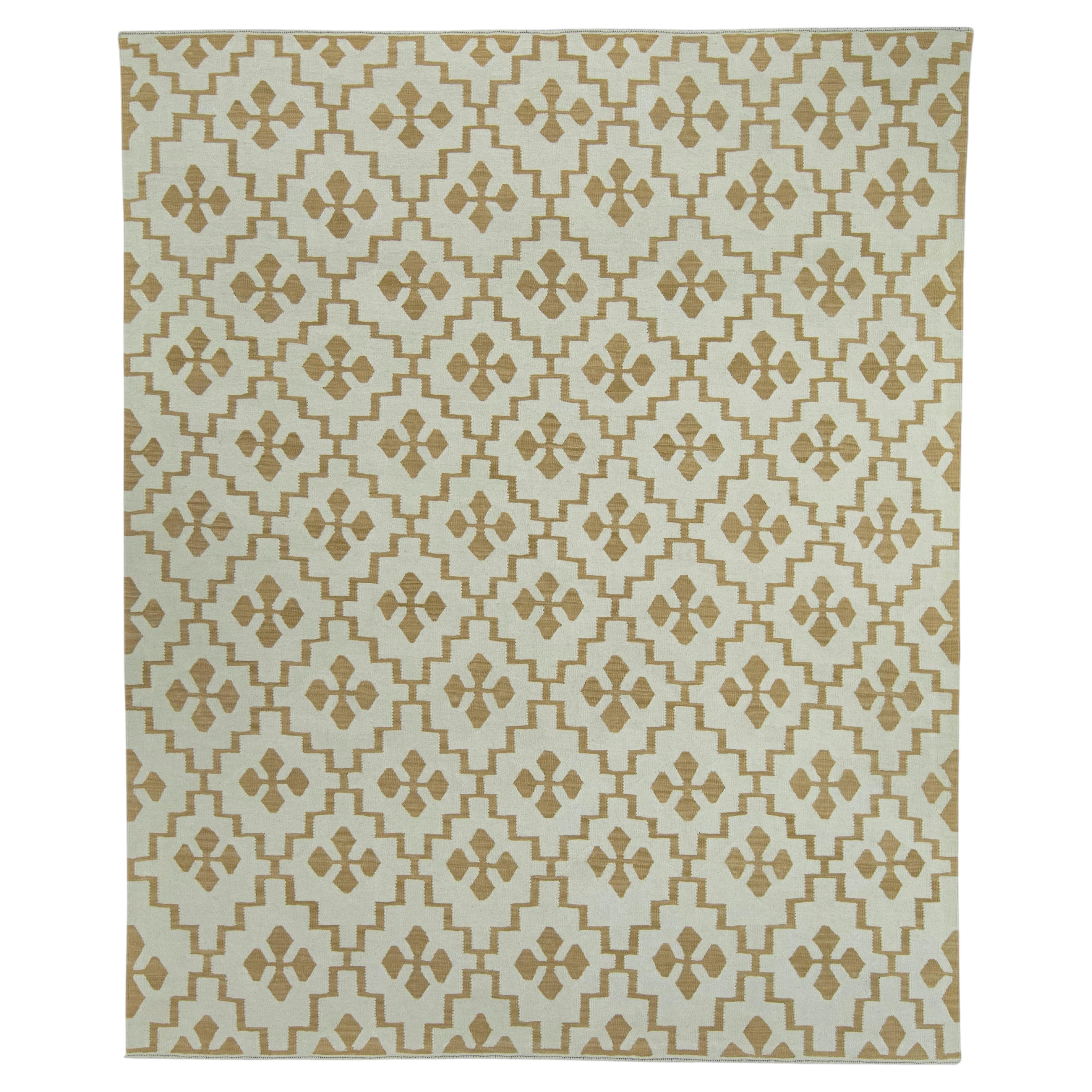 Kilim turco oriental, tejido plano a mano, 2,51 m x 3,05 m, n.º 18154