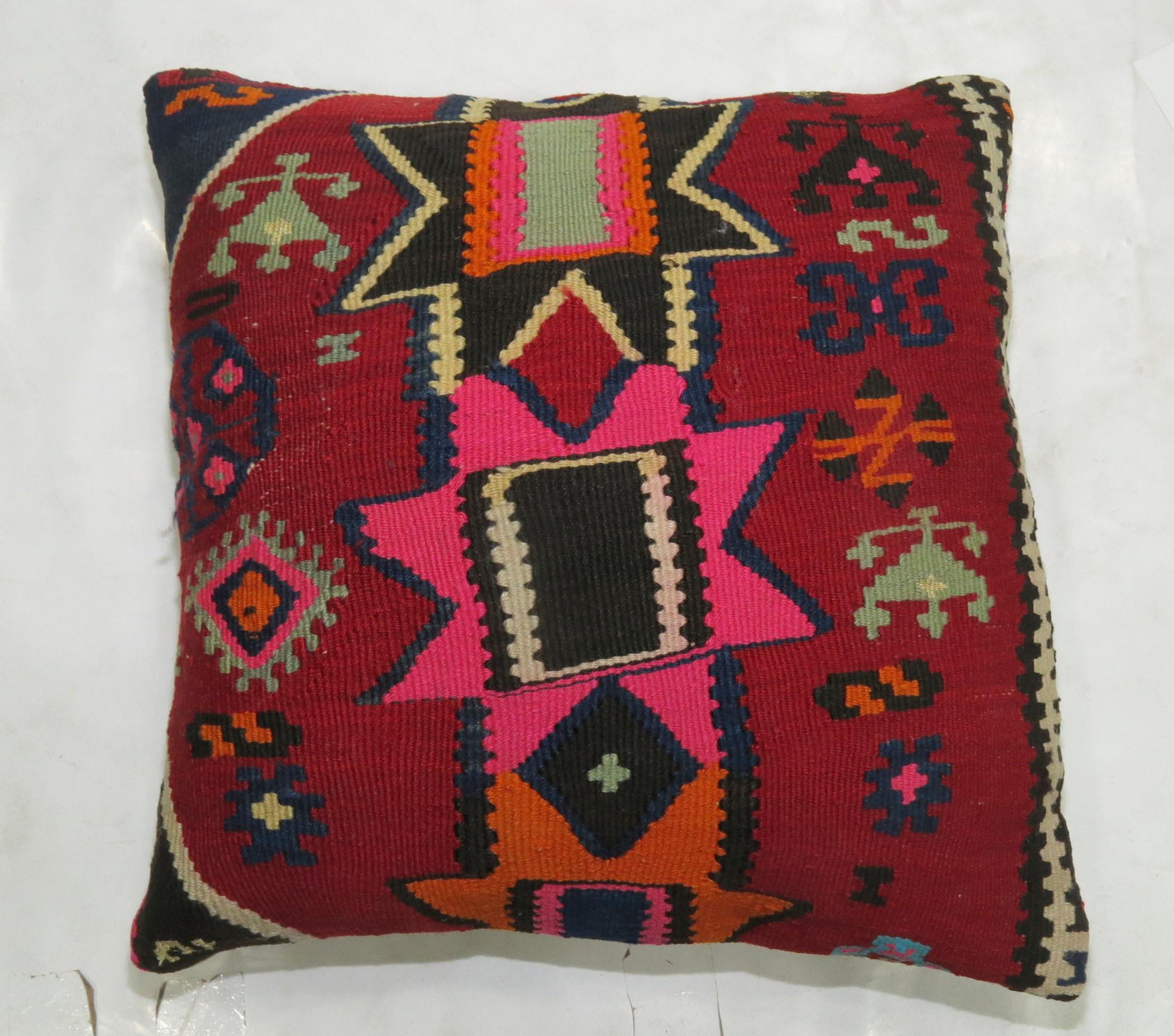 Bohemian Turkish Kilim Pillow For Sale
