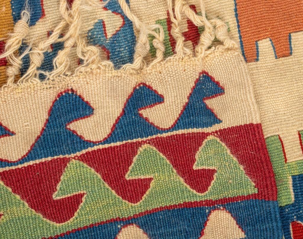 Wool Turkish Kilim Prayer Rug, 5.7' x 3.10' For Sale