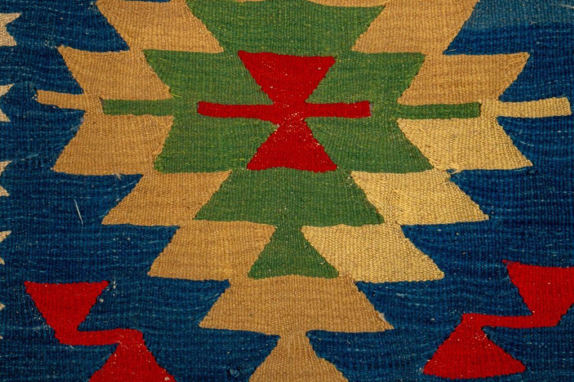 Turkish Kilim Rug, 3.4' x 2.8' In Good Condition For Sale In New York, NY