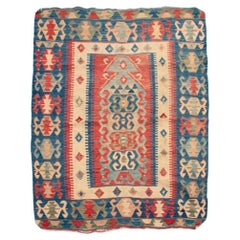 Vintage Turkish Kilim Rug, 4.6' x 3.4'