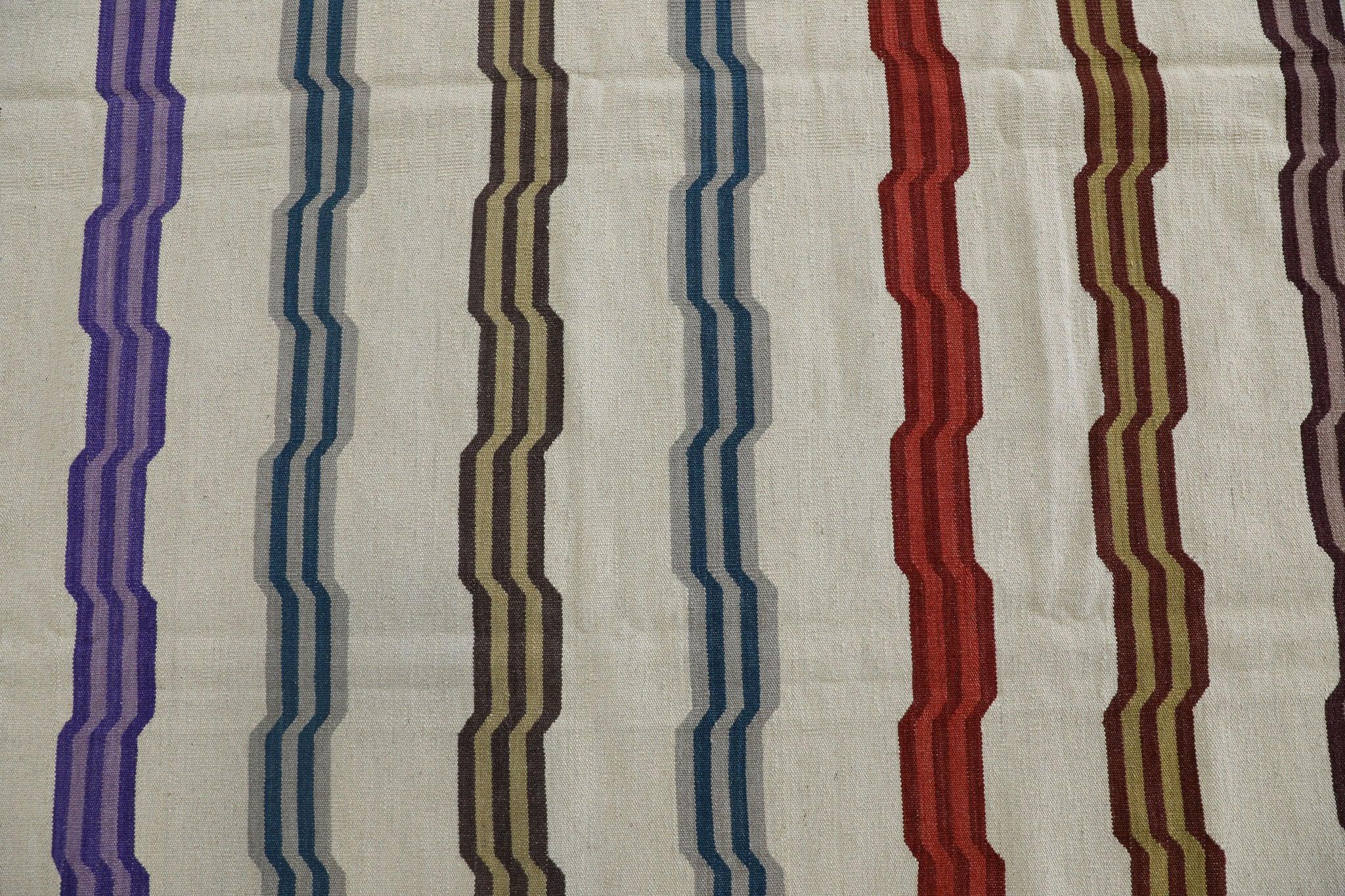 Tintura vegetale Rug & Kilim turco dell'inizio del XXI secolo in lana multicolore a tessitura piatta 8'6