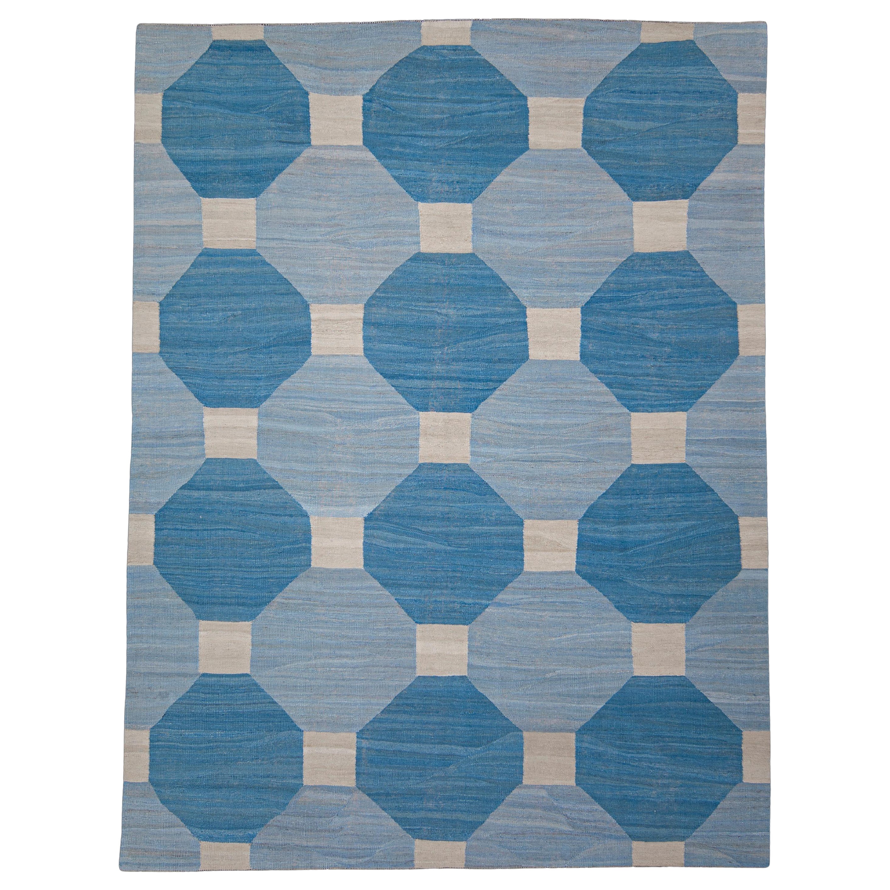 Türkischer Kelim-Teppich Orientalischer handgefertigter Flachgewebe 8'1" x 10'8" #10787