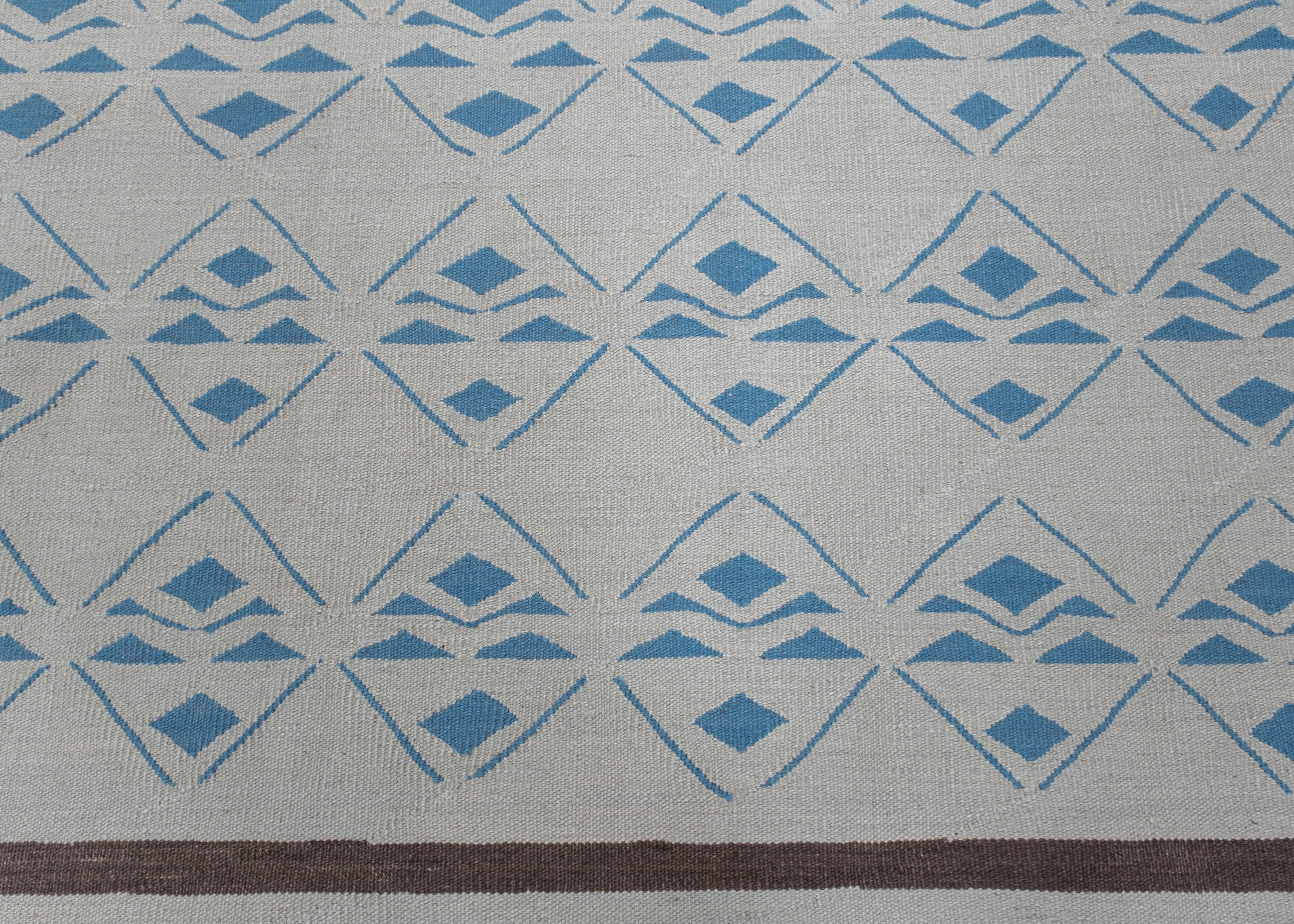 Annodato a mano Rug & Kilim turco Orientale fatto a mano a trama piatta 8'2