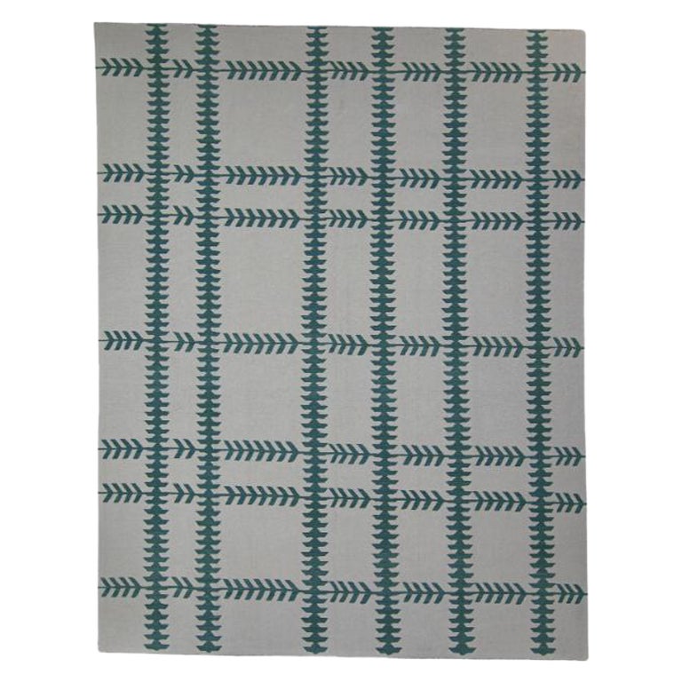 Türkischer Kelim-Teppich Orientalischer handgefertigter Flachgewebe 9'4" x 12' #11955