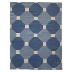 Türkischer Kelim-Teppich Orientalischer handgefertigter Flachgewebe 9'6" x 12'2" #7677