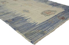 New Contemporary Turkish Kilim Souf Rug with Tribal Style, Flat-weave Souf Rug