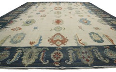 Turkish Kilim Tribal Rug with Contemporary Coastal Bohemian Vibes
