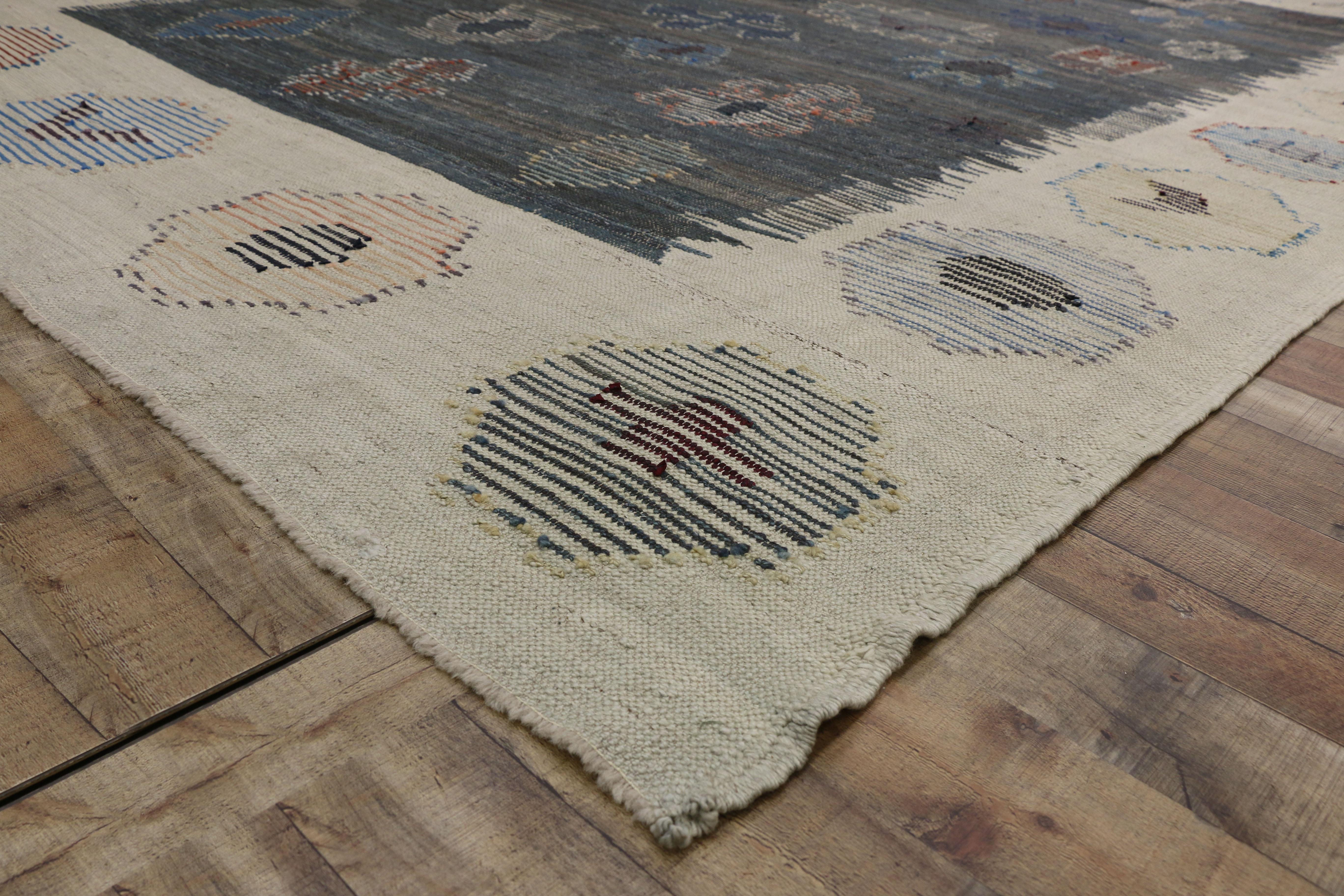 New Contemporary Turkish Kilim Area Rug with Modern Tribal Style 2