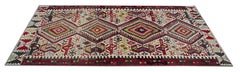 Turkish Kilim Rugs, Antique Rug Runner, Geometric Handmade Carpet Rugs Sale