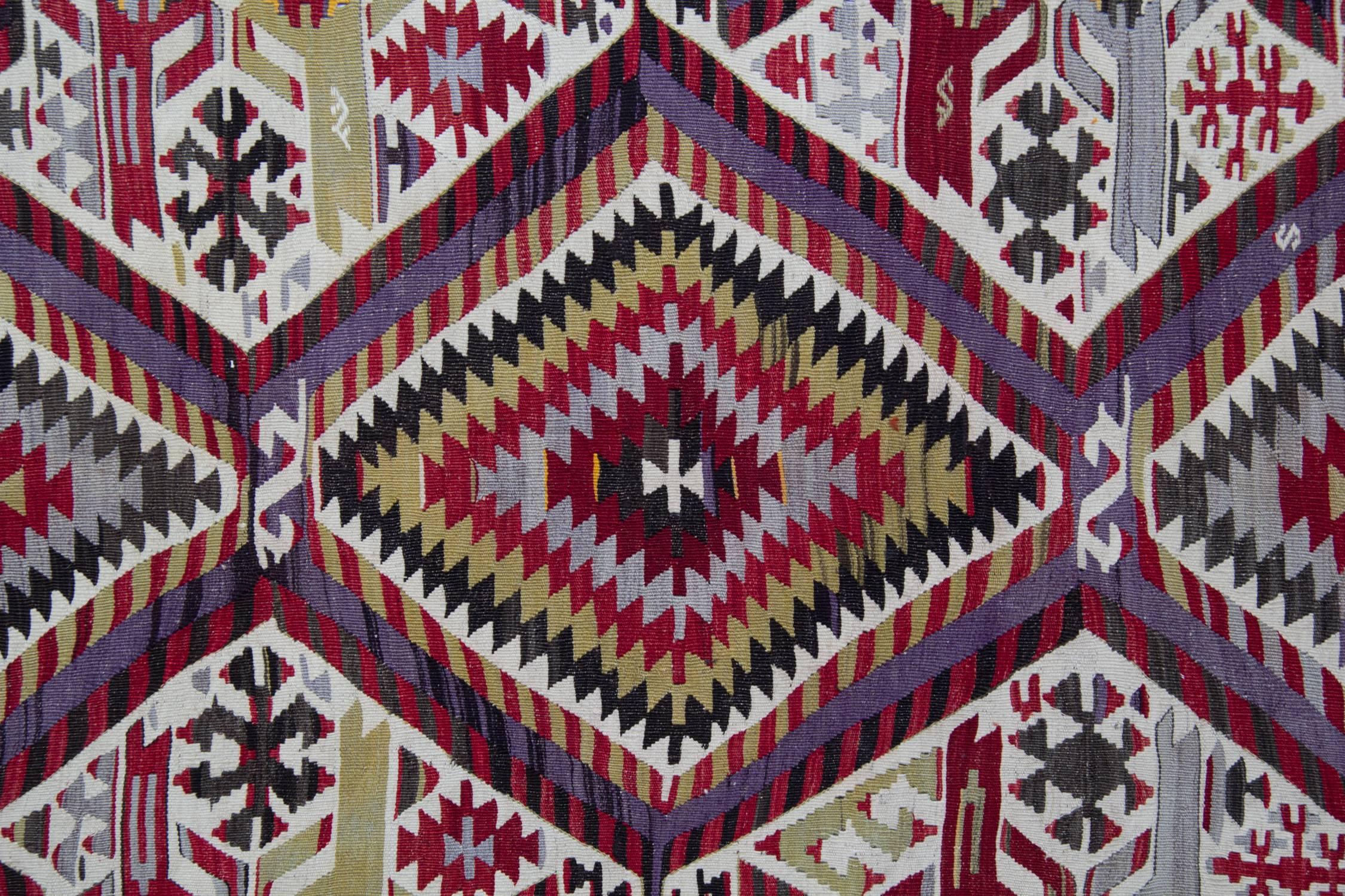 Turc Tapis Kilim turcs, tapis de couloir antique, tapis géométriques faits main, vente de tapis en vente