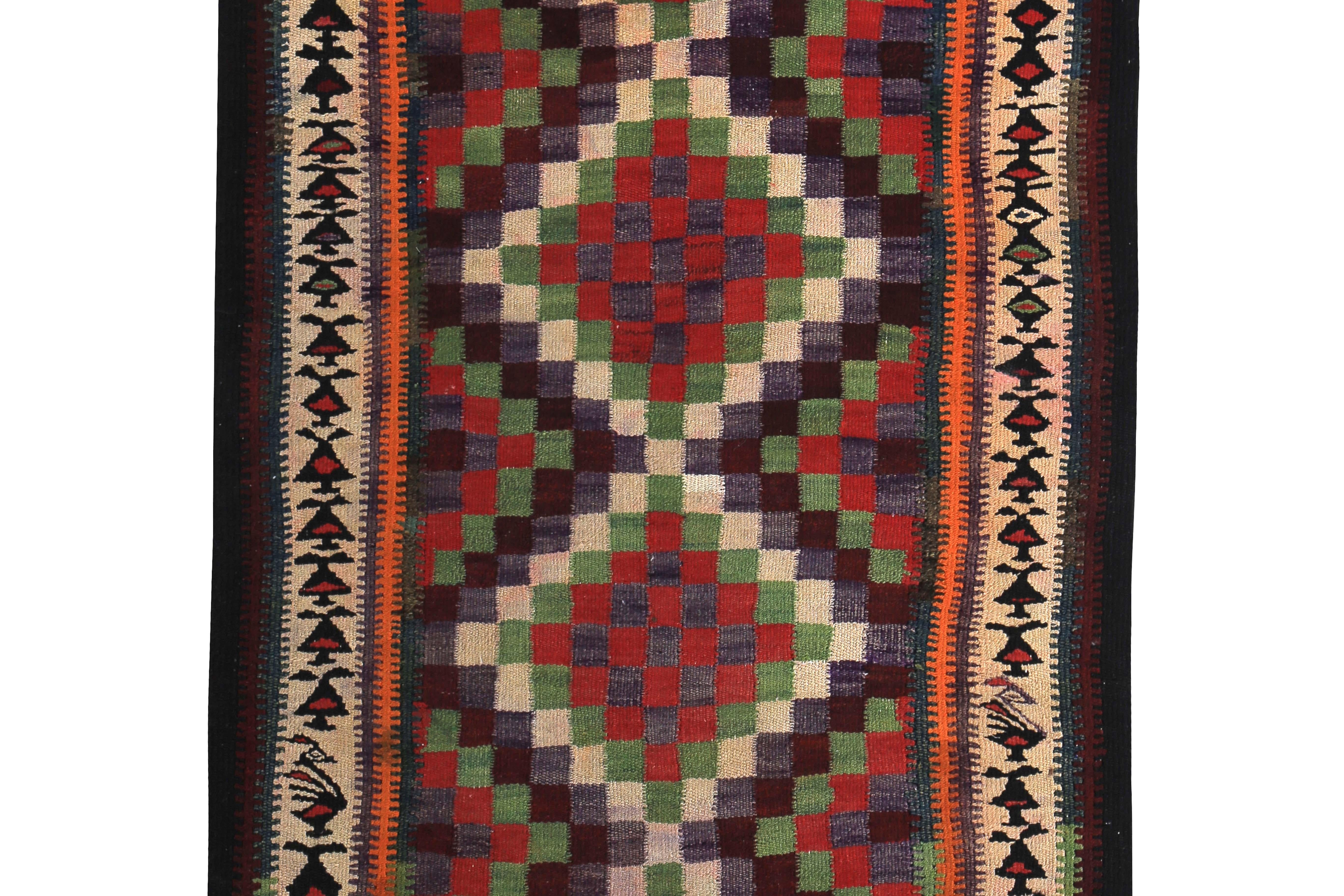 checkered runner rug